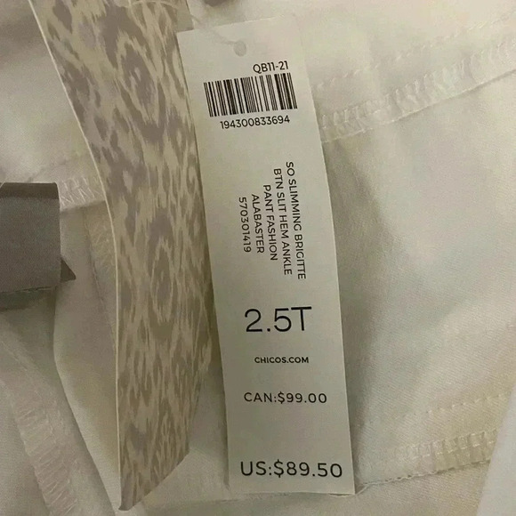 Chico’s Brigitte So Slimming Pants Size 14T - Picture 7 of 8